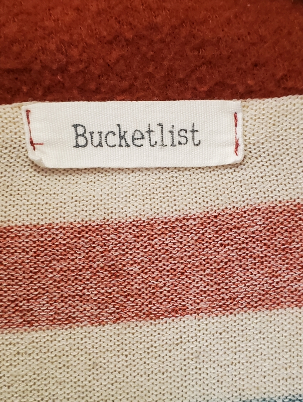Bucketlist Striped French Terry Fleece Pullover Sweater - Picture 2 of 13